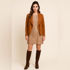 Tommy Hilfiger Shift Dress Brown Cream Paisley Print Fall Transitional - Size 16